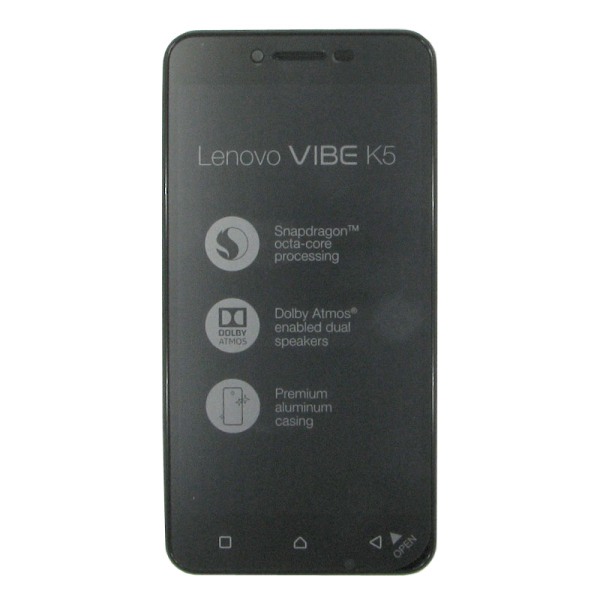 Дисплей Lenovo A6020a40 Vibe K5 + сенсор black yellow в рамке