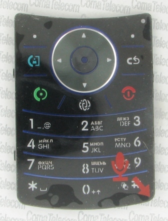 Клавиатура Motorola V9 black-blue + русс.