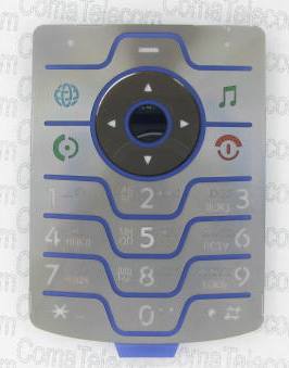 Клавиатура Motorola V3i blue + русс.