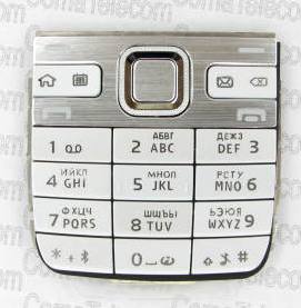 Клавиатура Nokia E52 white + русс.