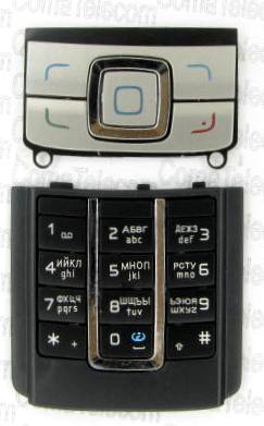 Клавиатура Nokia 6280 black-silver + русс.