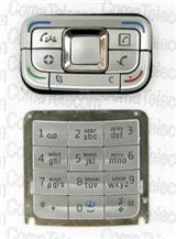 Клавиатура Клавиатура Nokia E65 silver + русс.