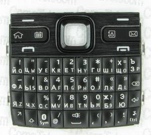 Клавиатура Nokia E72 black + русс.