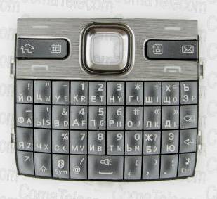 Клавиатура Nokia E72 grey + русс.