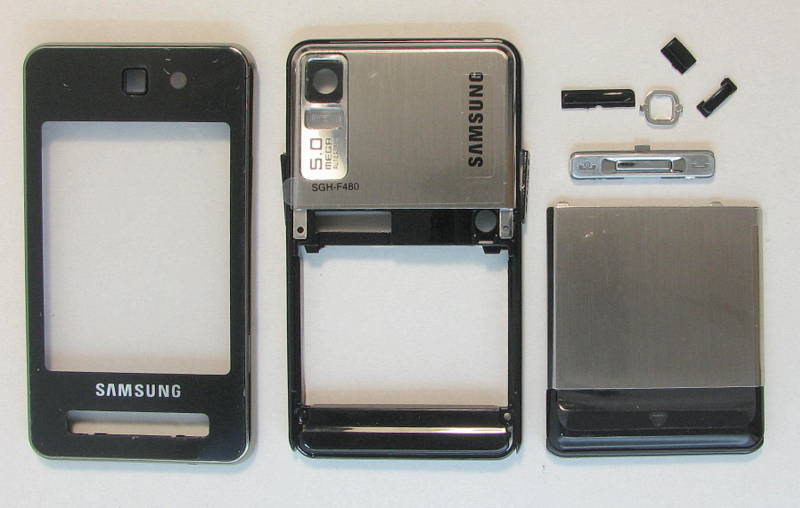 Корпус Samsung F480 black-silver original