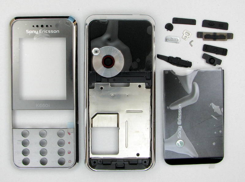 Корпус Sony Ericsson K660i black-silver original