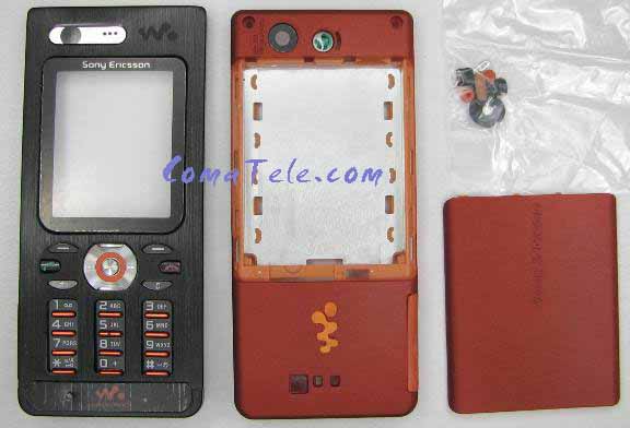 Корпус Sony Ericsson W880i black-red original