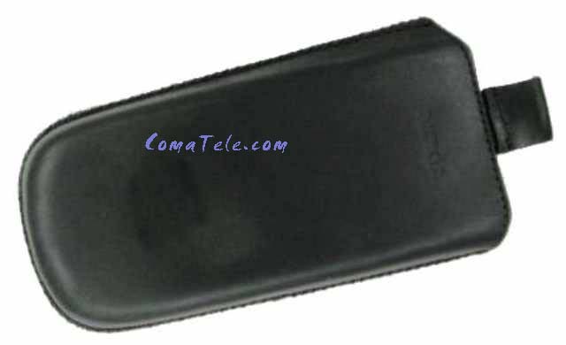 Чехол карман для Nokia 6233 black кожа натур. с тесьмой