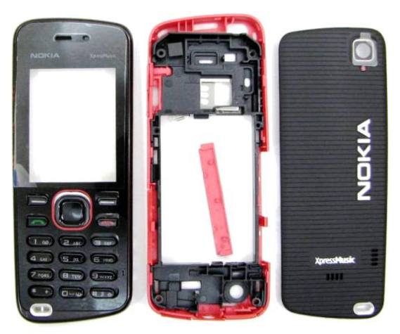 Корпус Nokia 5220 black-red original