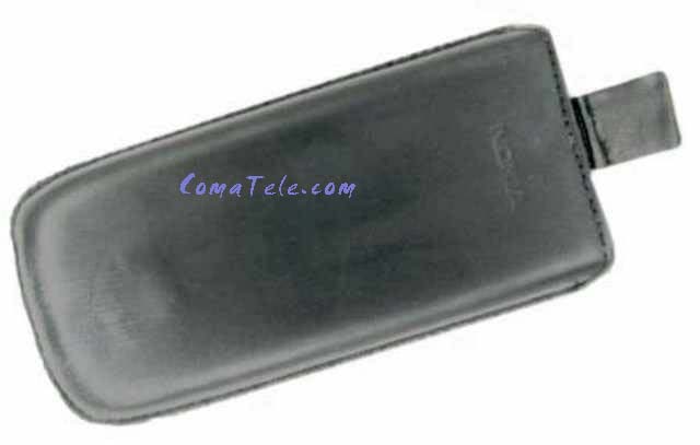 Чехол карман для Nokia 3110 black кожа натур. с тесьмой