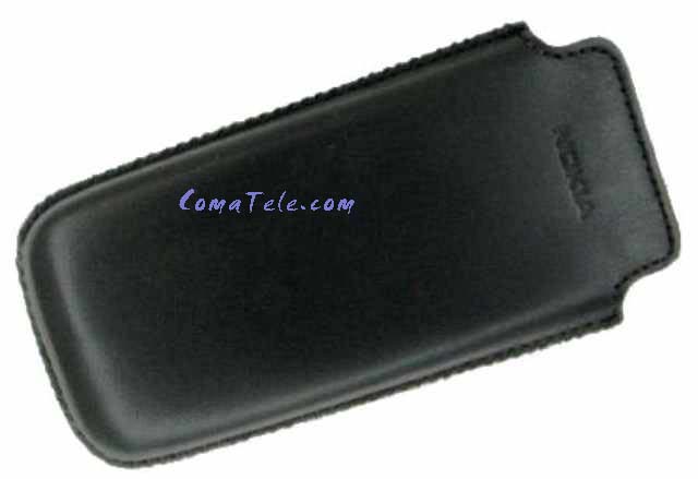 Чехол карман для Nokia 6300 black кожа натур.