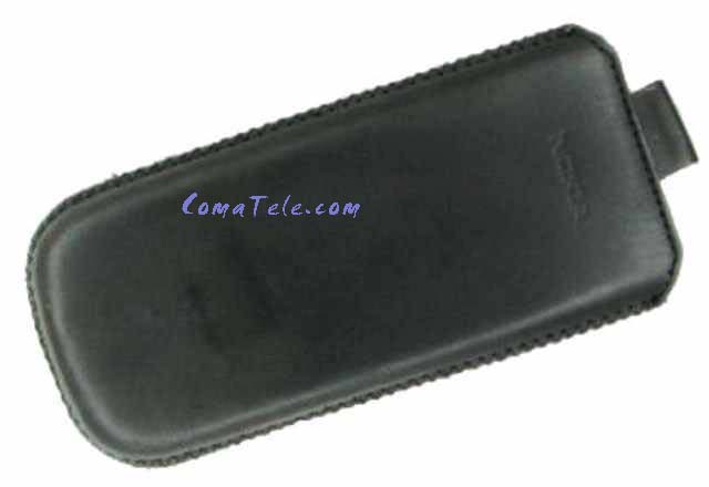 Чехол карман для Nokia 6500C black кожа натур. с тесьмой